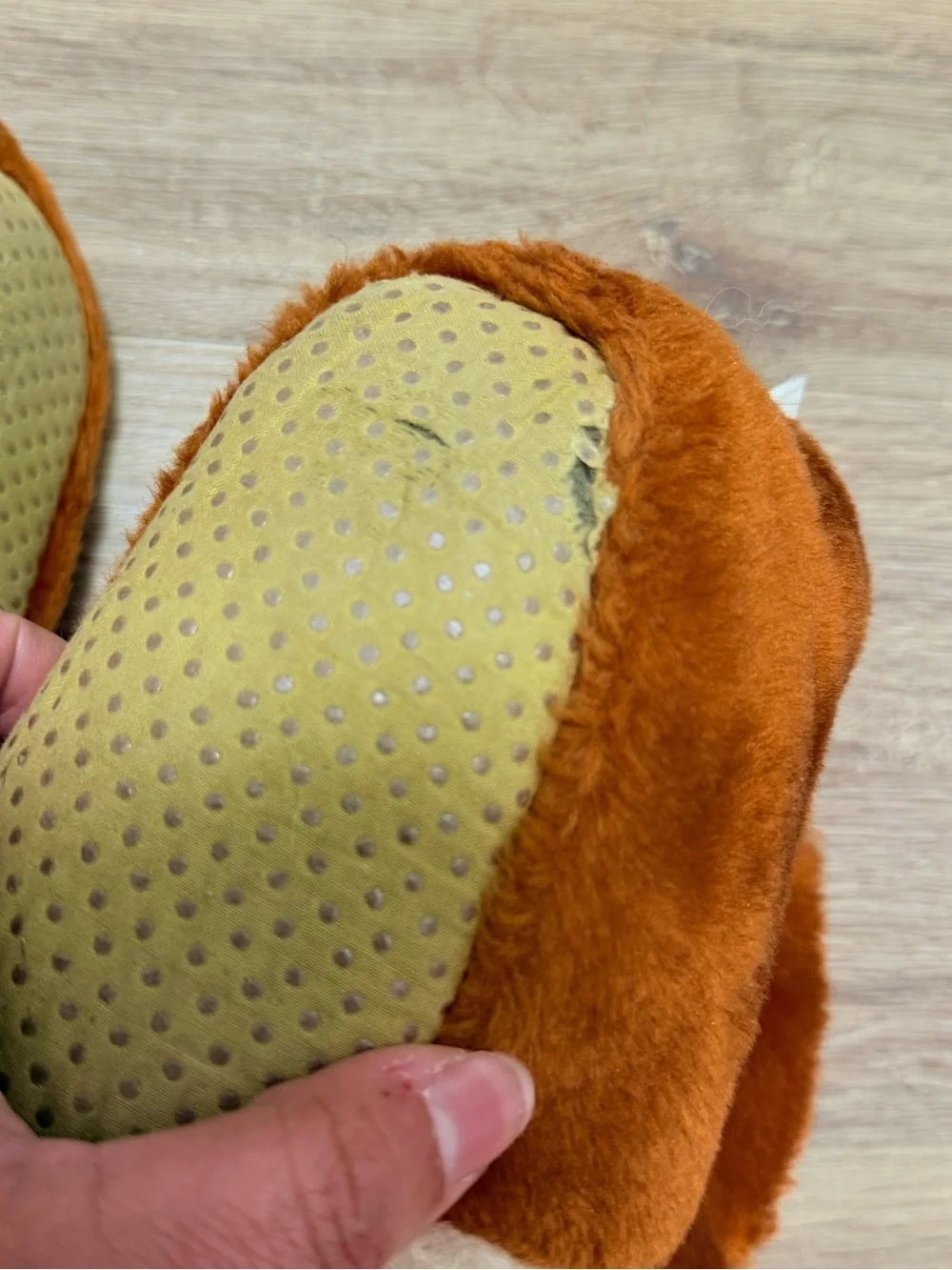 Kids Plush Nesquick Bunny Slippers in Orange - Soft Cozy